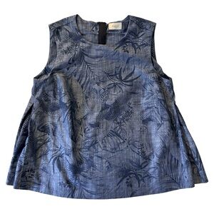 Marella cotton blend blue delicate floral sz8